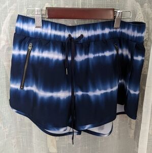 Blue tie dye striped shorts by Athleta